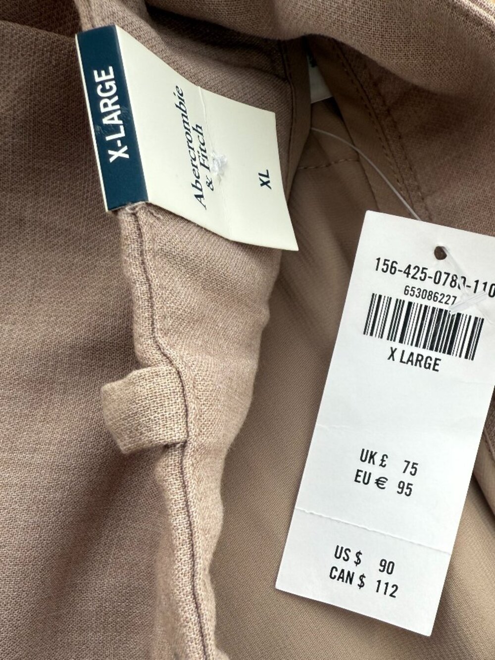 Abercrombie & Fitch Dress Pants Wide-Leg Pleated - NWT XL - Picture 9 of 13